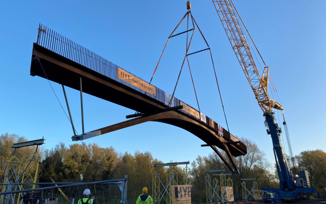 Nieuwe brug maakt verbinding tussen Schelle en Hemiksem